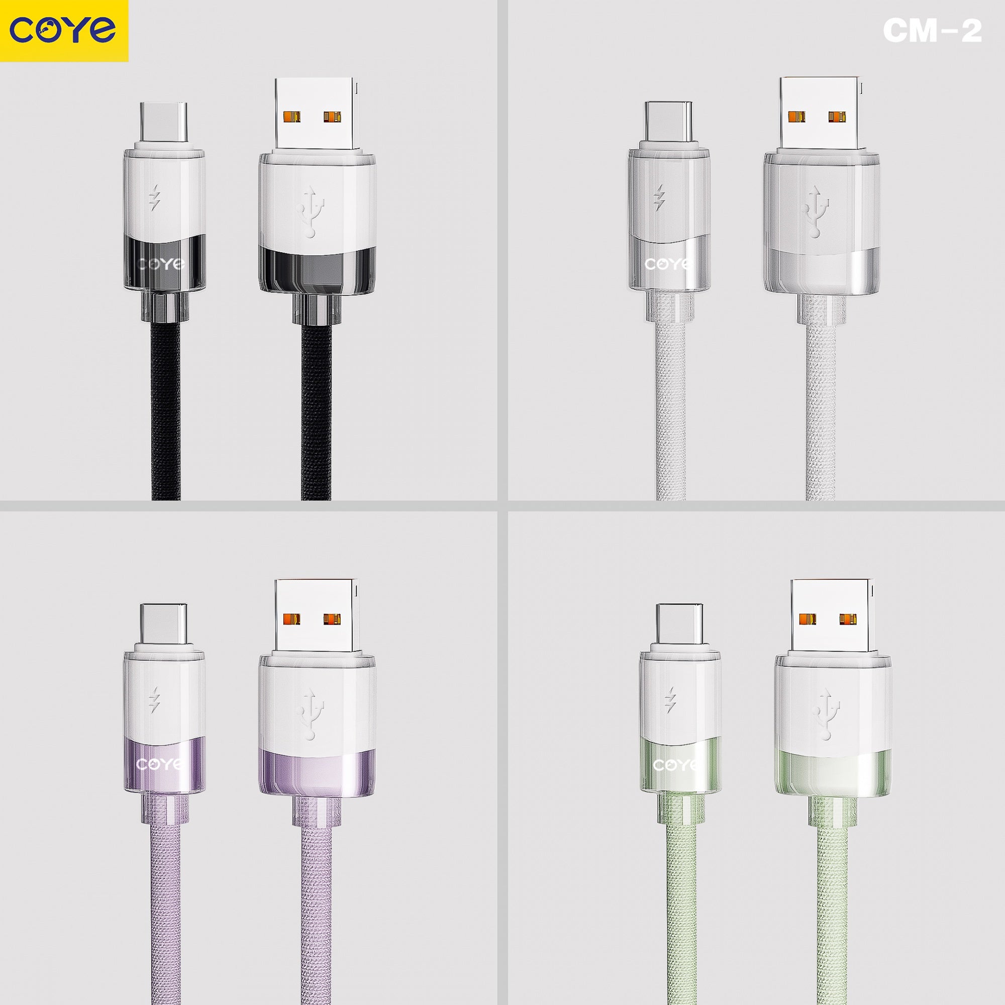 COYE 1m Woven USB C to USB C Metal Data Cable – 3A 4mm Fast Charging & 5Gbps Data Transfer Power Delivery PD