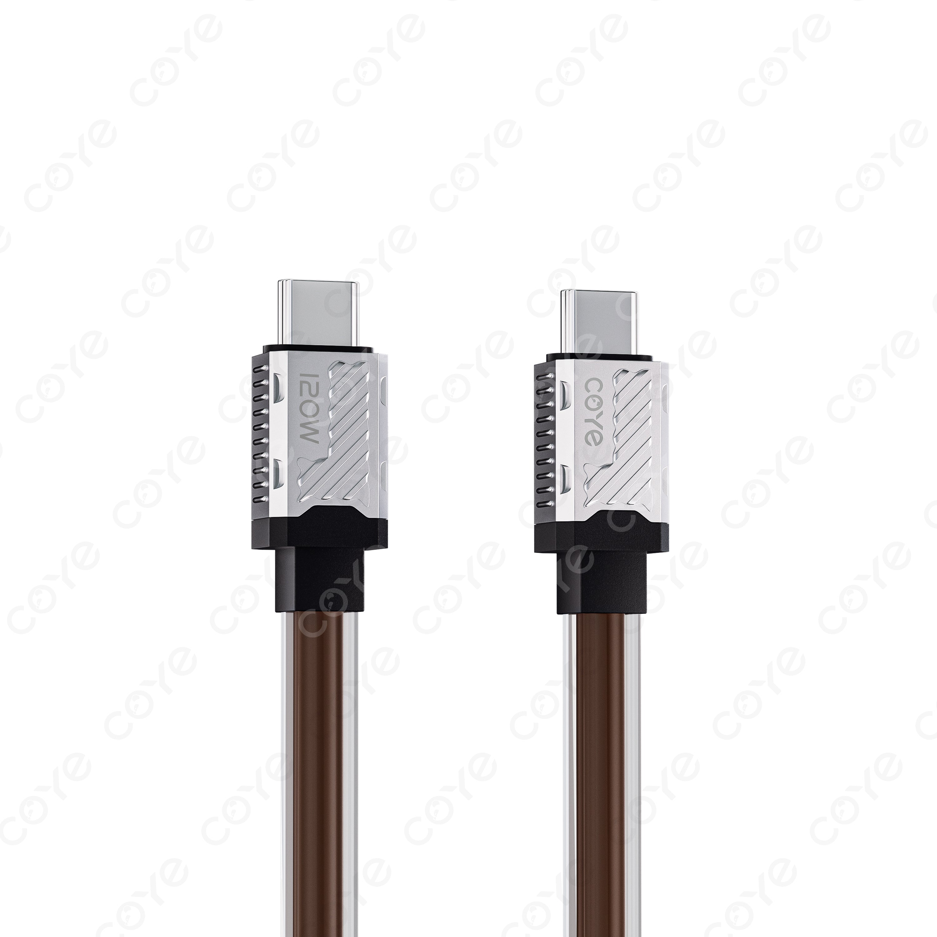 COYE 1m USB C to USB C Cable – 120W Super Fast Charging, Silicone Crystal Soft Cable, 5Gbps Data Transfer, Fire-Resistant, Metal Shell