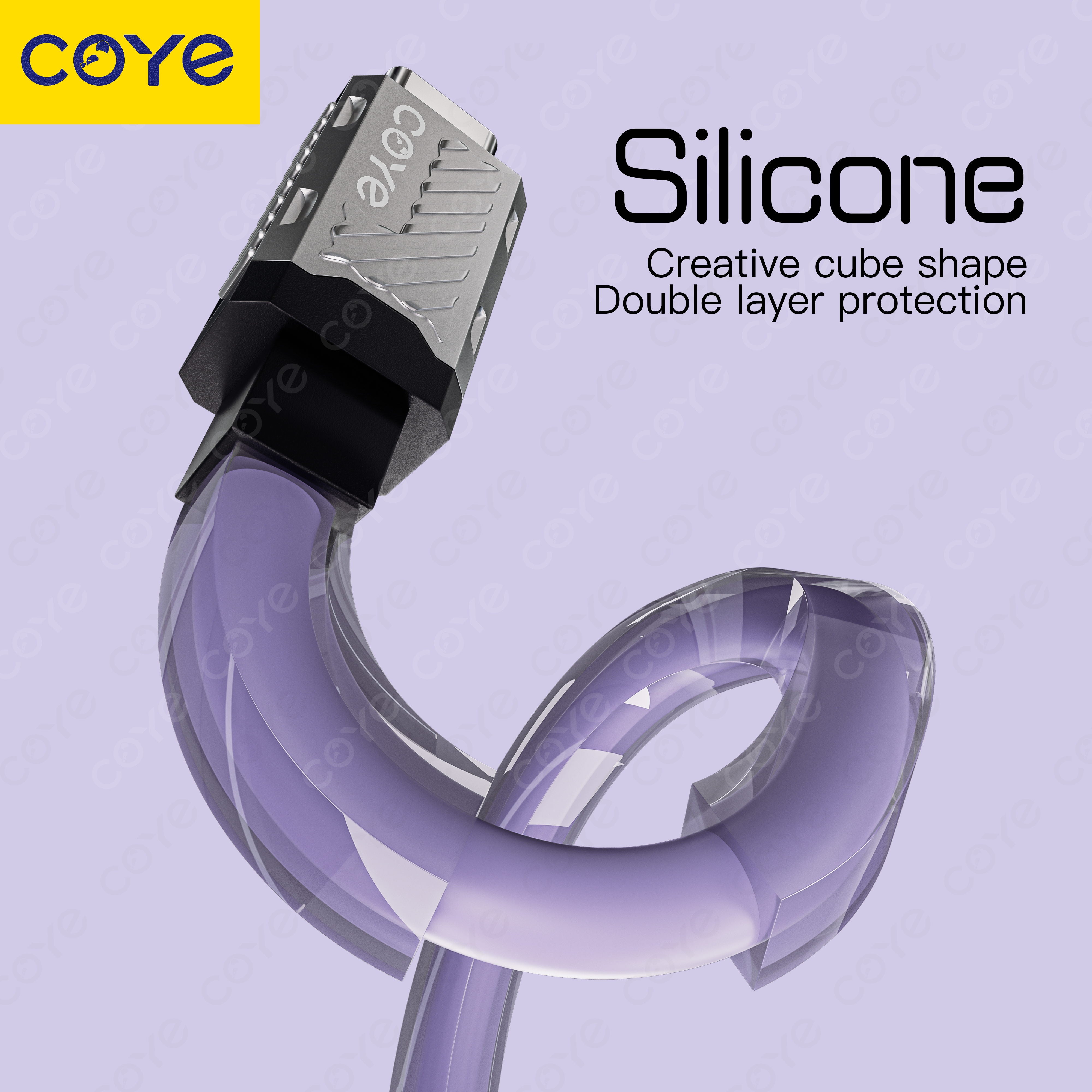 COYE 1m USB C to USB C Cable – 120W Super Fast Charging, Silicone Crystal Soft Cable, 5Gbps Data Transfer, Fire-Resistant, Metal Shell