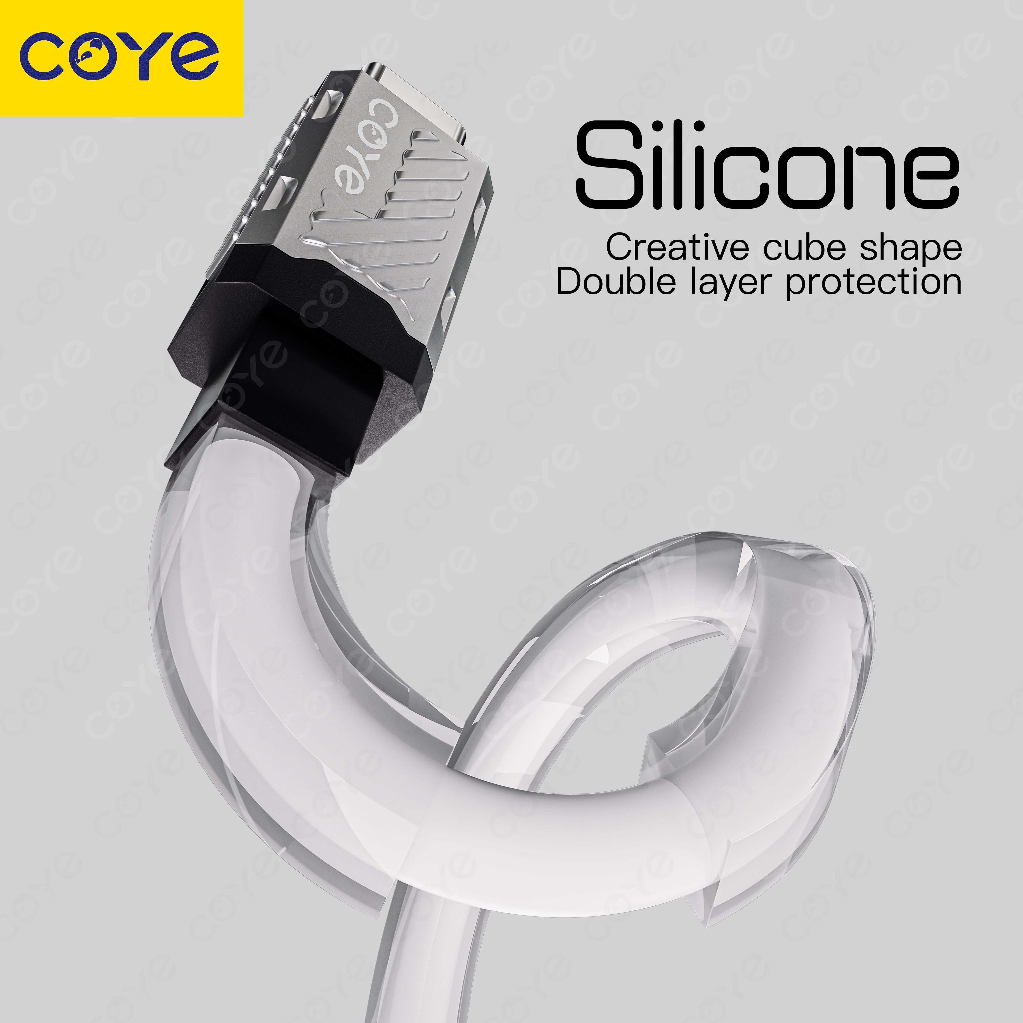 COYE 1m USB C to USB C Cable – 120W Super Fast Charging, Silicone Crystal Soft Cable, 5Gbps Data Transfer, Fire-Resistant, Metal Shell