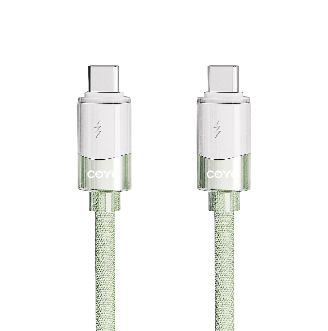 COYE 1m Woven USB C to USB C Metal Data Cable – 3A 4mm Fast Charging & 5Gbps Data Transfer Power Delivery PD