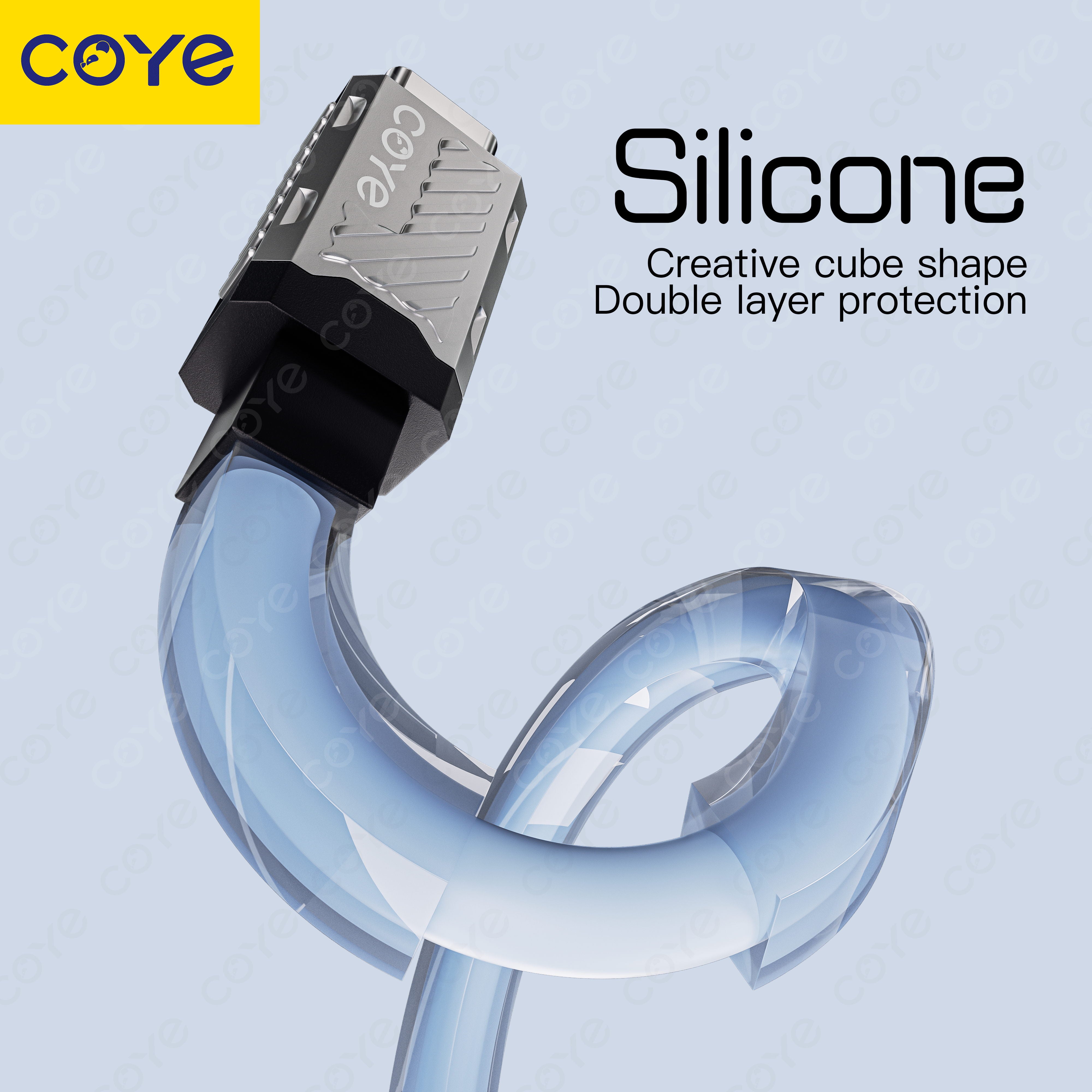 COYE 1m USB C to USB C Cable – 120W Super Fast Charging, Silicone Crystal Soft Cable, 5Gbps Data Transfer, Fire-Resistant, Metal Shell